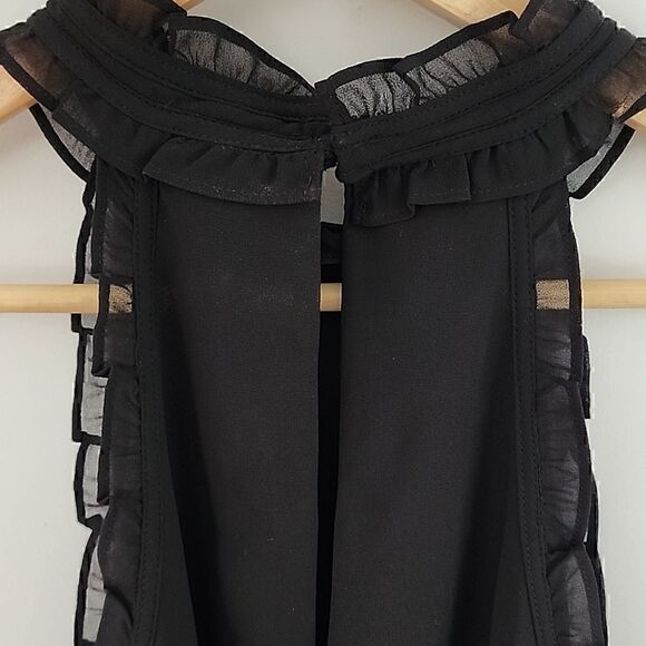 BCBG Sleeveless Cocktail Dress Lined Double Hook Neck Date Night Party Cute Sexy - Picture 4 of 8